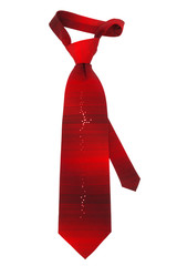 scarlet striped necktie