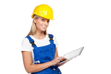 junge unternehmerin aus dem handwerk