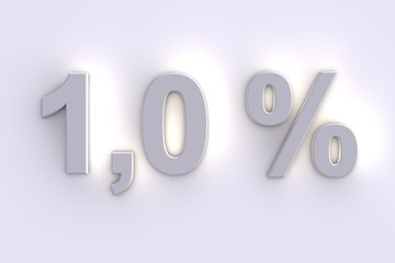 1,0 %