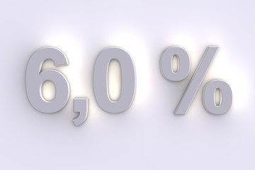 6,0 %