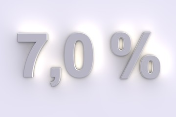 7,0 %