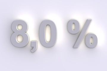 8,0 %