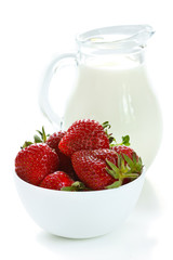 Strawberries and milk.
