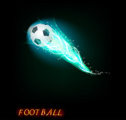 Football ball  on dark background