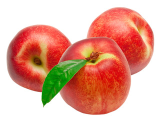 peach isolated on white background