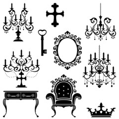 Antique design element set