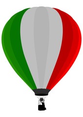 Fototapeta premium Air Balloon, Włoska flaga