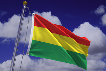 Waving Bolivian Flag