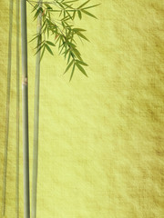Obraz premium bamboo on old grunge antique paper texture .