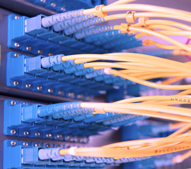 communication and internet network server room