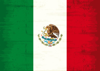 Mexican grunge Flag