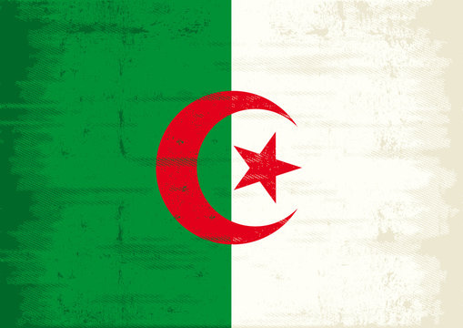 Algerian grunge flag
