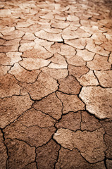Dry cracked earth