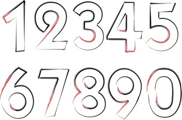 Cifre rosso e nero - Red and Black numbers