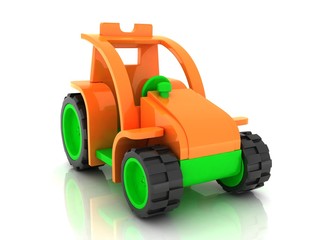 toy car on white background 3D