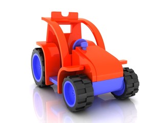 toy car on white background 3D