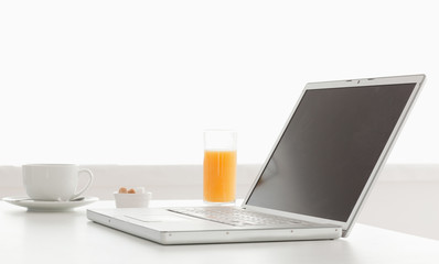 Stylish and modern laptop on a table