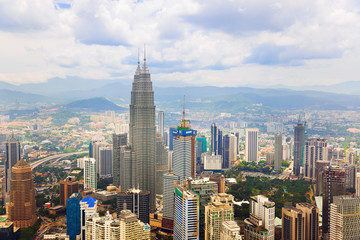 Fototapeta na wymiar Kuala Lumpur (Malezja), widok na miasto
