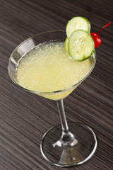 cocktail with cucumber