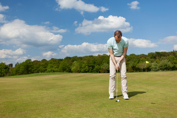 golfer auf dem golfplatz