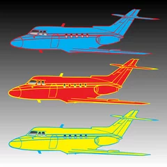 Photo sur Plexiglas Avion, ballon illustration vectorielle des plaines aériennes