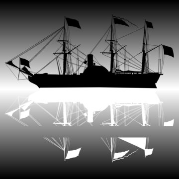 sailboat silhouette vector