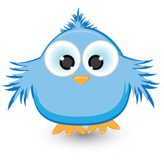 Cartoon blue sparrow