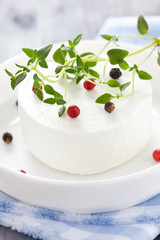 Ziegenkäse und Thymian