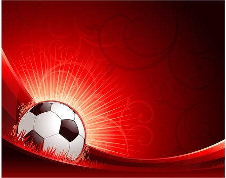 Football background with soccer ball