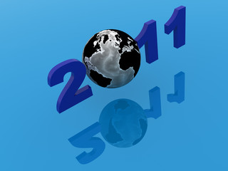 Global Network with World Globe