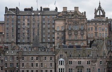Edinburgh Old Town panorama, Scotland, UK.