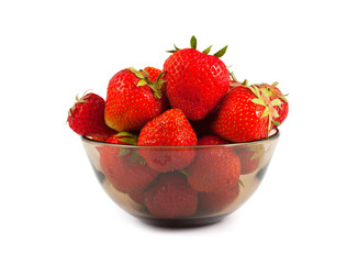 Fresh strawberries in a cup