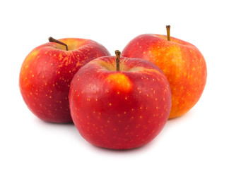 Three red apples