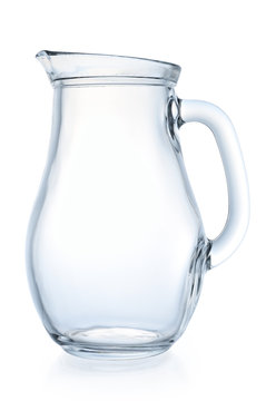 Empty jug on a white background