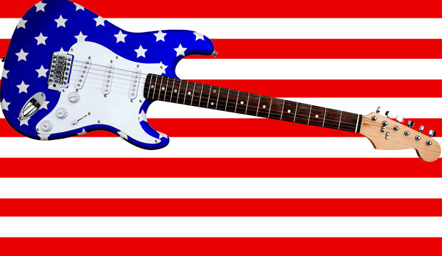 usa flag electric guitar