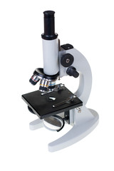 Scientific modern microscope with clipping path