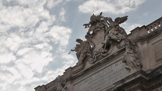 Trevi's Fountain Time Lapse and Cloud - HD1080