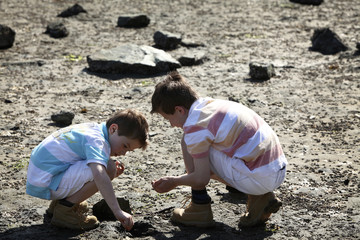 boys at a beach