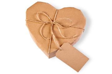 Heart package isolated on white