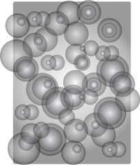 abstract background with bubbles in black and white