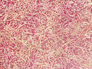 burgundy background with splashes of fibers in the form of flour