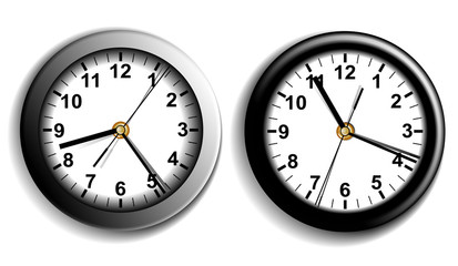 Two wall clocks
