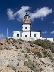 Fototapeta na wymiar Santorini lighthouse
