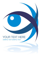 Striking eye design with copy space.