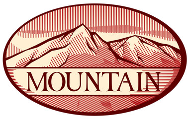 vector illustration of mountain landscape