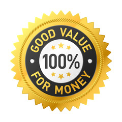 Good value for money label
