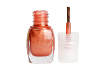 Nail polish isolated on a white