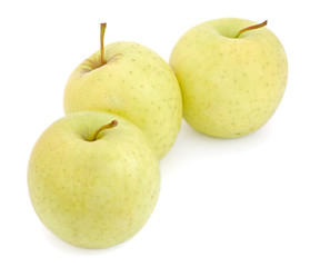 Three apples isolated on white background