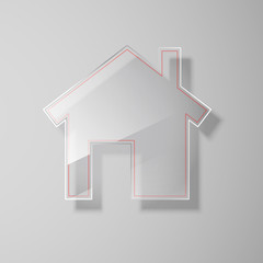 Glass house icon. Vector illustration