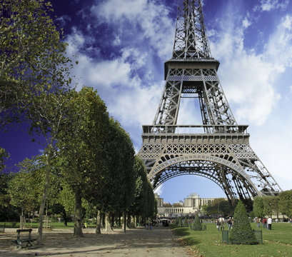 Eiffel Tower from Parc du Champs de Mars